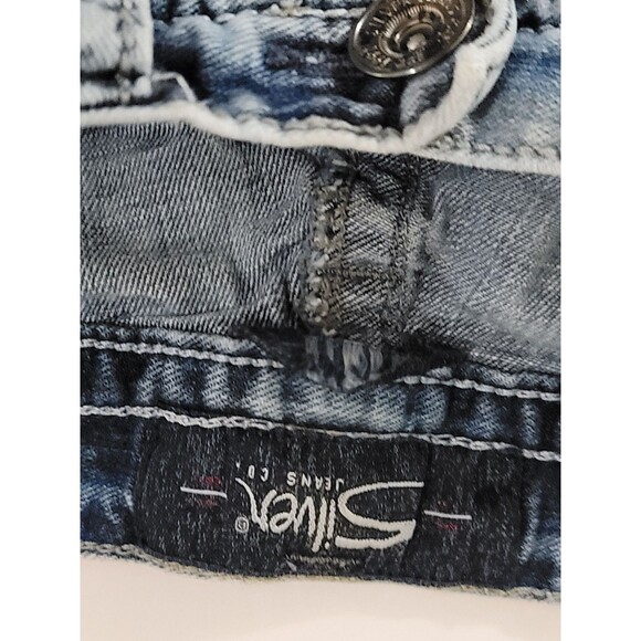 Silver Jeans Craig Relaxed Straight Leg Men Fits 36x32 EMC Denim Distressed - Picture 5 of 6